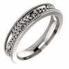 SIZE 4.5 - Vine and Leaf Design 14K White Gold Wedding Band 3.65mm Wide Ring New