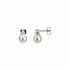 14K White Gold Freshwater Cultured Pearl and Diamond Earrings FREE Shipping New