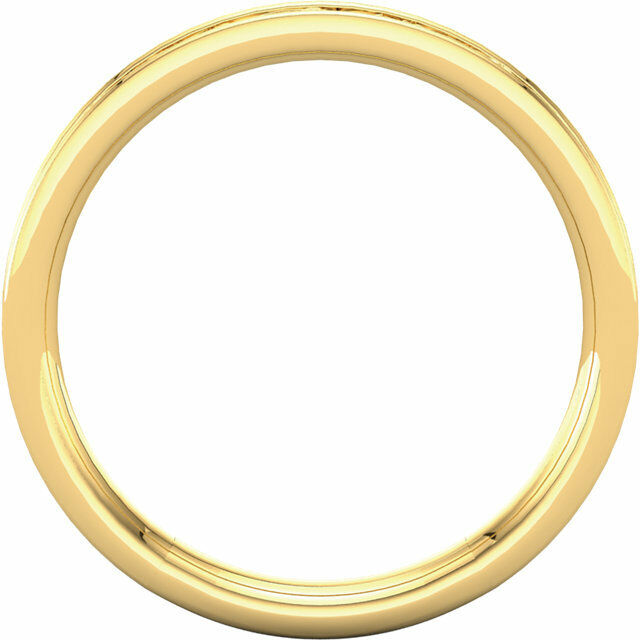 Size 7 - 14kt Yellow Gold Sculptural Style Design Wedding Band Bridal Ring New