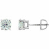 2.5 ct.tw. MOISSANITE Solitaire Stud Earrings 14k White Gold 4 Prong Setting