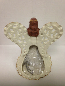 The Angel of Adoration Votive by Lenox 2001 Handcrafted Ivory China 24kt Accents