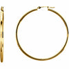 GOLD SALE - 47 x 2 mm Pair 14k Yellow Gold Tube Hoop Earrings New Polished