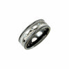 Closeout Size 8 - 1/10 CTW Genuine Diamond Ceramic and Tungsten 8 mm wide Band