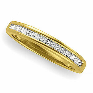 Baguette Diamond ANNIVERSARY Band 14k Yellow Gold Bridal Ring