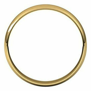 Solid 18k Yellow Gold 4mm Wedding Band Size 4-20 Half Round Ultra Light Ring