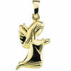 Praying Angel Pendant 14k Yellow Gold - FREE Shipping Inspirational Gift Idea