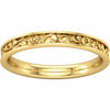 Size 7 - 14kt Yellow Gold Sculptural Style Design Wedding Band Bridal Ring New