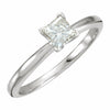 1/2 ct Moissanite Solitaire Princess/Square Ring 14k White Gold SALE 50% off SRP