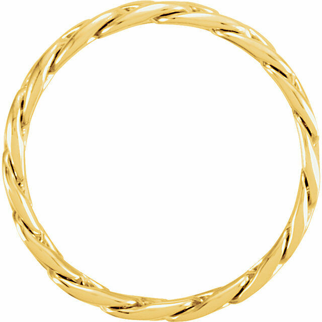 SIZE 5 - 14k Yellow Gold Hand Woven 3.75 mm wide Design Wedding Band Classic