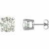 2.5 ct.tw. MOISSANITE Solitaire Stud Earrings 14k White Gold 4 Prong Setting