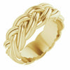 14k Yellow Gold Woven Design Wedding Band 6 mm Wide Size 4-12 Including 1/2 Size