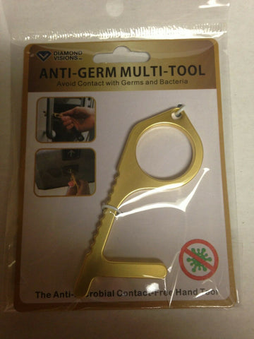 Image of GOLD Anti-Germ Multi Tool Anti Microbial Contact Free Tool Zinc Alloy Coating