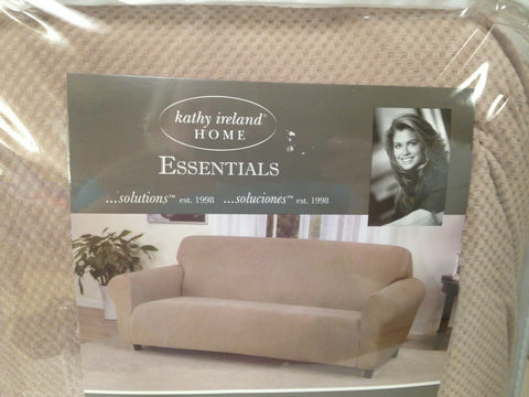 Image of New Beige Sofa Slipcover Day Break Kathy Ireland's Home Essentials Collection