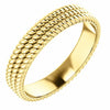 SIZE 8.5 14K Yellow Gold LAYERED Stacked Rope Band 4.5mm Wide Ring Free Shipping