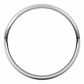 SIZE 7 - 10k White Gold 2mm Wedding Band New Half Round Standard Fit Ring