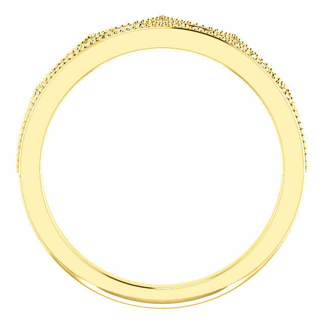 Princess Crown Ring 1/8 CTW Diamond 14k Yellow Gold Size 7 Free Shipping New