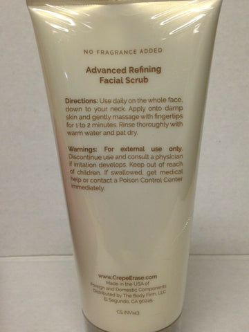 Image of Crepe Erase Advanced Refining Facial Scrub FULL Size 6.0 fl oz w/ Trufirm Sealed