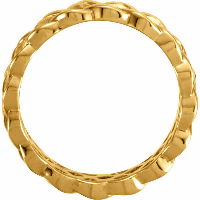 SIZE 5 - 14kt Yellow Gold Celtic Inspired Wedding Band 8mm Wide Bridal Ring New