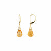 4.3 ctw Genuine Citrine Broilette Dangle Lever back Earrings in 14k Yellow Gold