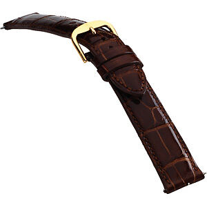 22mm Men's Regular Genuine Louisiana Alligator Cognac Watch Strap Band New