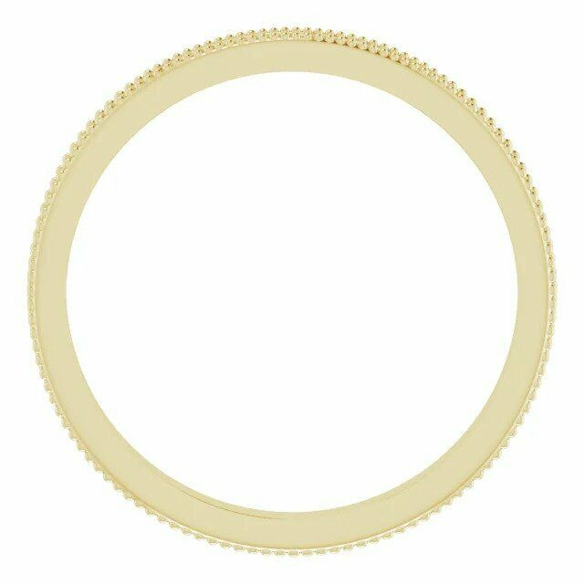 Size 5.5 14kt Yellow Gold Sculptural Relief Style Design Wedding Band 2.5mm wide