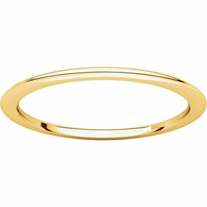 SIZE 8.5 - 2mm 14kt Yellow Gold Comfort Fit Wedding Band New Classic Style Ring