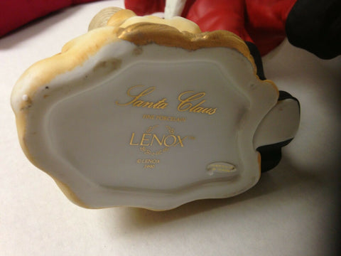 Image of 1990 Lenox Santa Claus The Lenox Santa Collection Handcrafted Fine Porcelain