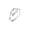 1/5 ct.tw. Diamond Knot Ring in Sterling Silver Size 7 New Item Free Shipping