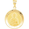 Saint St NICHOLAS Pendant Medal 18.2 mm 14k Yellow Gold Round Religious Jewelry