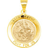 SAINT St GEORGE Pendant Medal 18 mm 14k Yellow Gold Round Religious Jewelry New