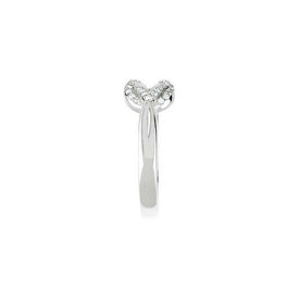 1/5 ct.tw. Diamond Knot Ring in Sterling Silver Size 7 New Item Free Shipping