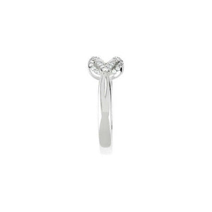 1/5 ct.tw. Diamond Knot Ring in Sterling Silver Size 7 New Item Free Shipping