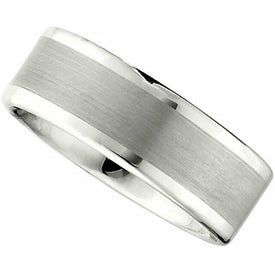 SIZE 10.5 Satin Polished White Dura Tungsten Wedding Band 8.3mm FREE Shipping