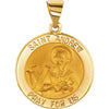 Saint St ANDREW Pendant Medal 18.0 mm 14k Yellow Gold Round Religious Jewelry