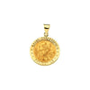 Saint CHRISTOPHER Pendant Medal 18.2 mm 14k Yellow Gold Round Religious Jewelry