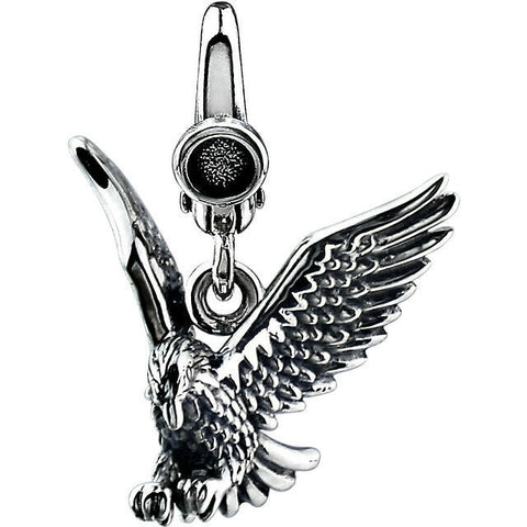 Image of Sterling Silver AMERICAN EAGLE Charm Pendant with Lobster Clasp NEW ITEM 20x15mm