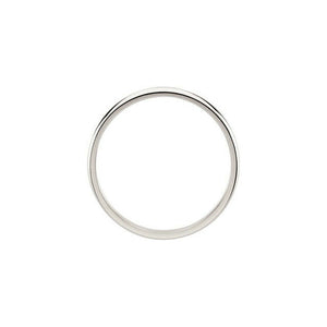 5.0 mm wide Half Round Wedding Band 14k White Gold Available in sizes 4 thru 15