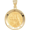 Saint St MATTHEW Pendant Medal 18.2 mm 14k Yellow Gold Round Religious Jewelry
