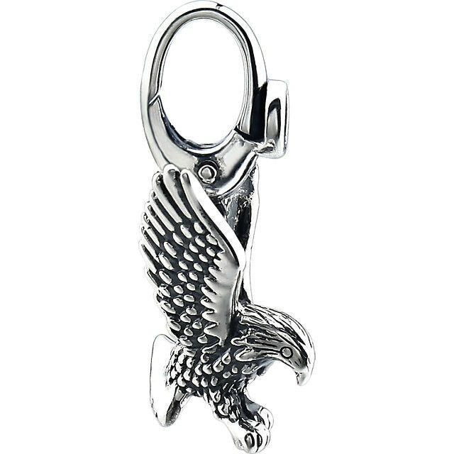 Sterling Silver AMERICAN EAGLE Charm Pendant with Lobster Clasp NEW ITEM 20x15mm